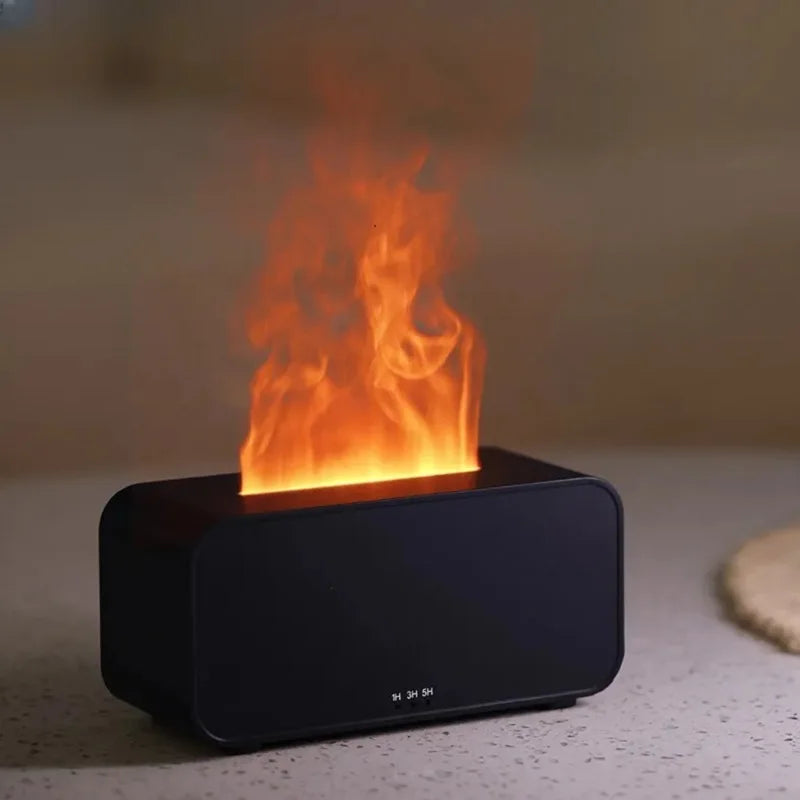 HOMEFISH Flame Aroma Diffuser & Humidifier with LED Light