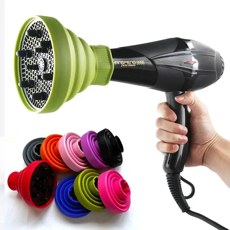 Collapsible Silicone Hair Dryer Diffuser | Heat-Resistant Cover