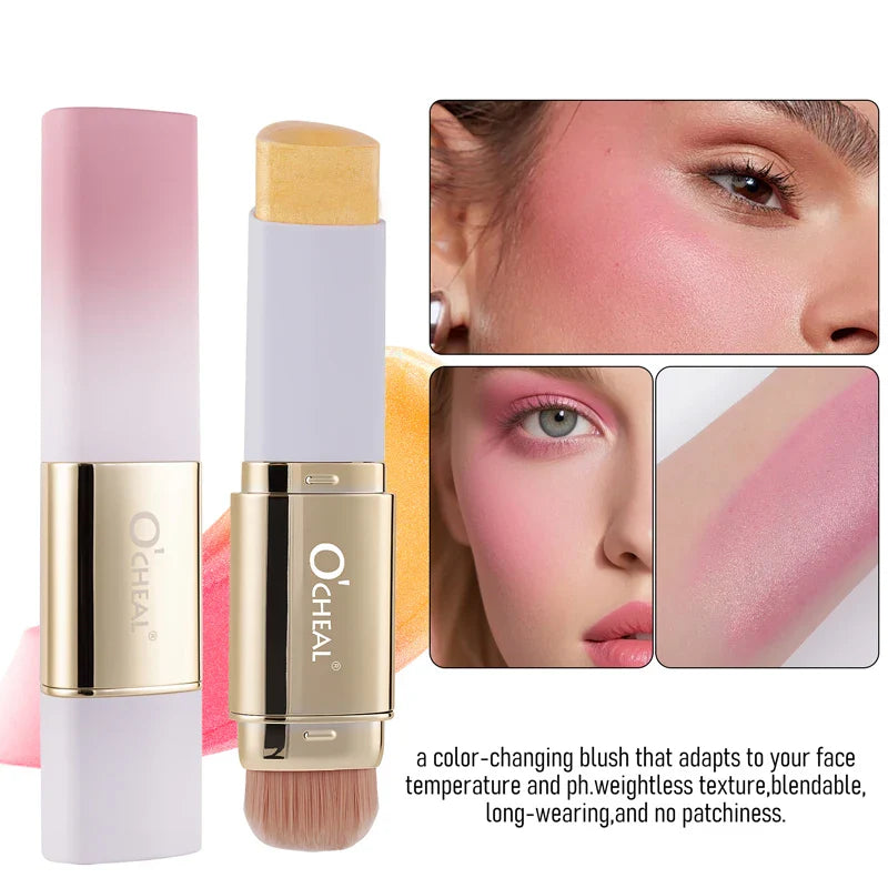 Waterproof Powder Blush Stick – Long-Lasting Natural Finish