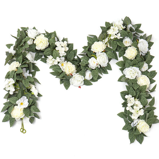 Artificial Flower Vine Archway Wedding Outdoor Decor Rose Vines Green Peaceful Pleasures Health and Wellness