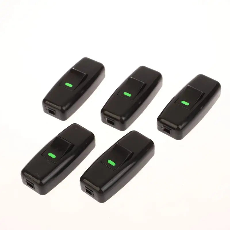 1/5PCS Home Light Boat Shape Switch Wires Cable Switches Classic Black Inline On/Off Table Lamp Switches Electrical Accessories Peaceful Pleasures Health and Wellness 5PCS 0