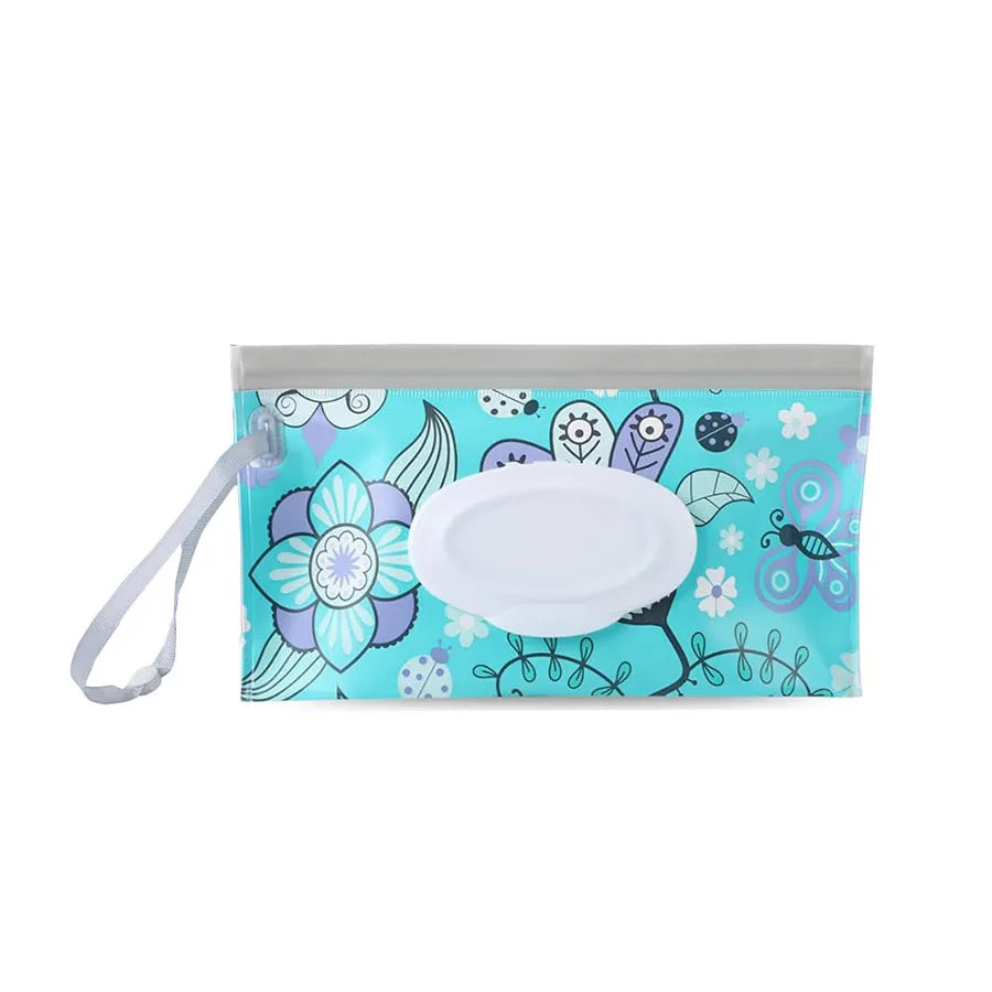 Baby Wet Wipe Pouch EVA Flip Cover | Refillable Stroller Bag