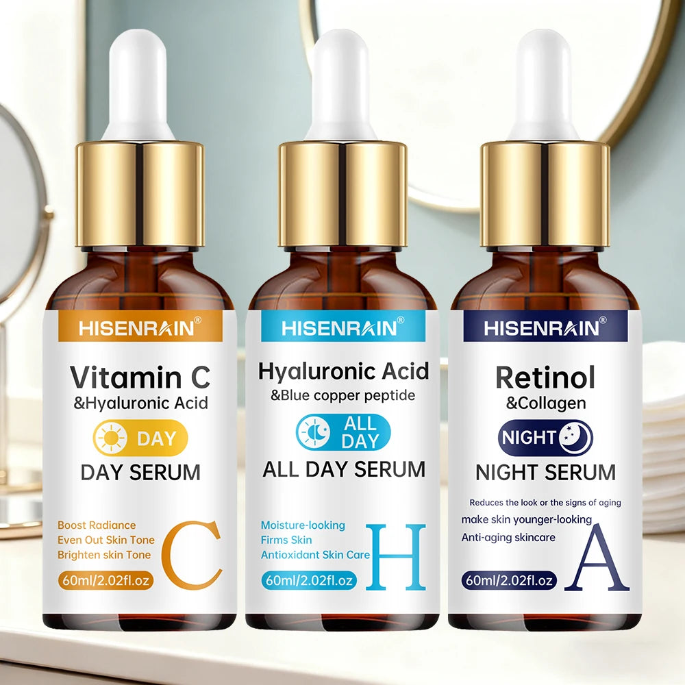 HISENRAIN Vitamin C Retinol Hyaluronic Acid Serum Duo Face Serum Duo Peaceful Pleasures Health and Wellness