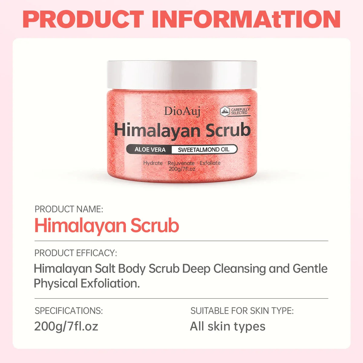 Himalayan Salt Scrub & Body Soufflé – Natural Exfoliant 200g