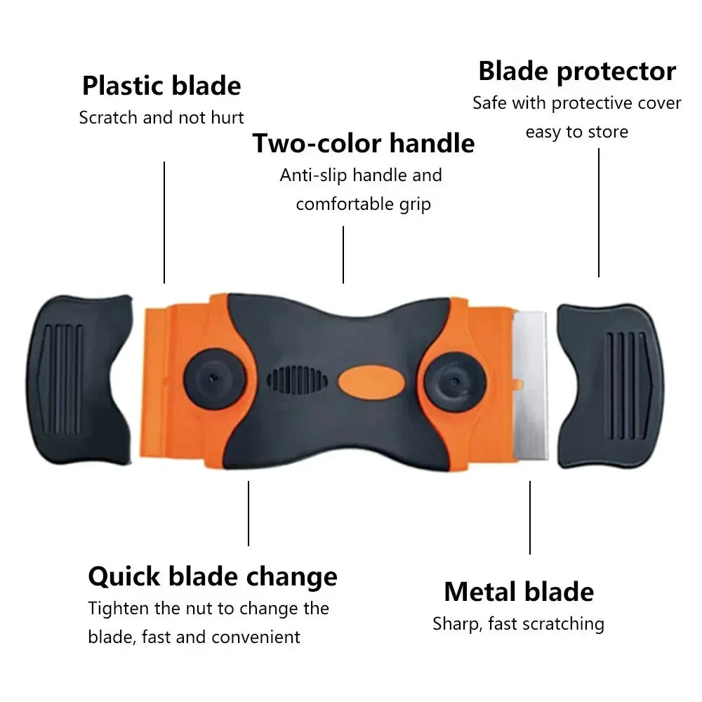 Razors Blade Window Cleaning Tools Double-Sided Windowss Cleaner Knife Glass Squeegee Sticker Caulking Agent Kitchen Scrape Glue Peaceful Pleasures Health and Wellness