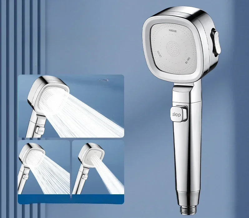 High Pressure Water-Saving Shower Head | 3 Spray Modes
