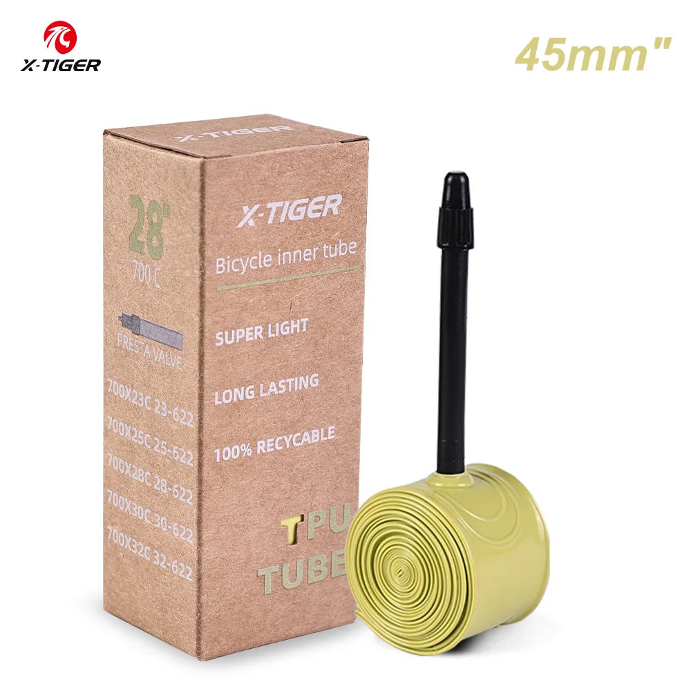 X-TIGER 28g TPU Bike Inner Tube 700C 18-32C French Valve