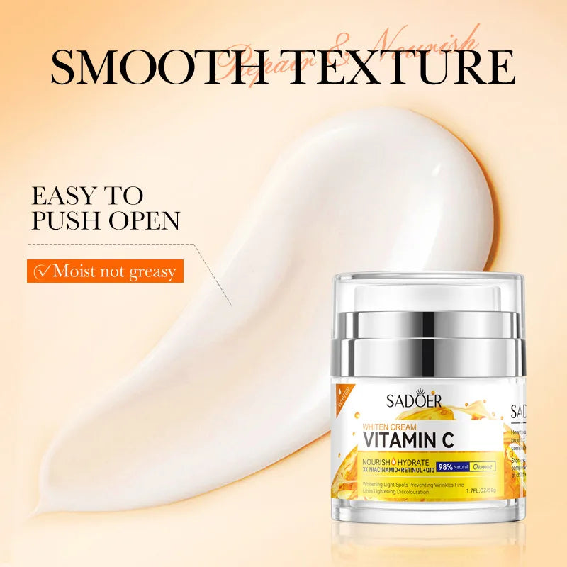 Retinol & Vitamin C Brightening Face Cream – Whitening Moisturizer