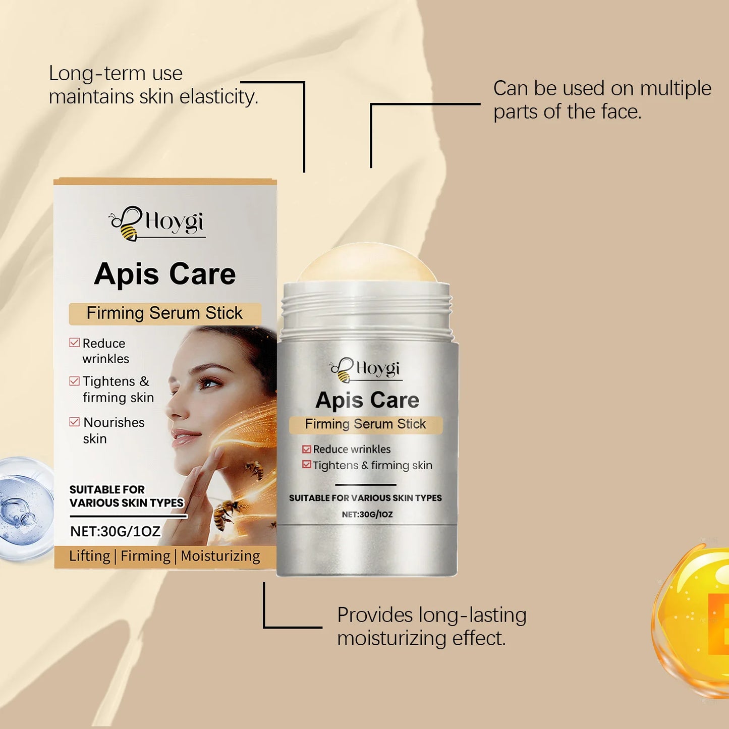 Bee Venom Anti-Wrinkle Essence Stick – Firm & Brighten Skin