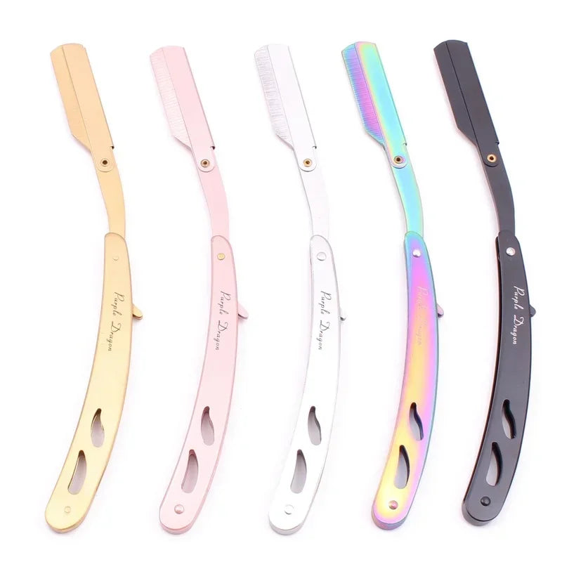 2pcs Best - selling Manual Razor, A Variety of Color Blade Folding Stainless Steel Razor for Men, 1pcs Peaceful Pleasures Health and Wellness