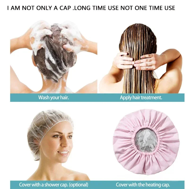 Self-Heating Steam Hair Mask Cap | Deep Conditioning Tin Foil