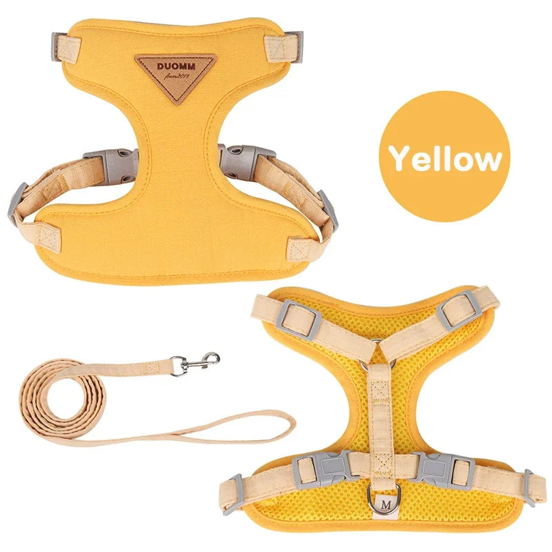 Breathable Puppy Harness & Leash Set – Small & Medium Dogs