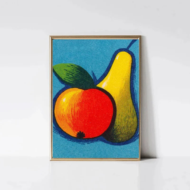 Vintage Eastern Europe Matchbox Canvas Wall Art – Geometric Animal