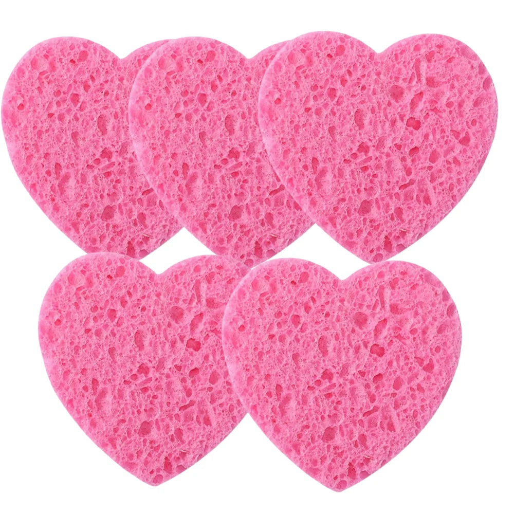 5-Pack Compressed Facial Sponges – Natural Wood Pulp Cotton Facial Cleansing Sponge Peaceful Pleasures Health and Wellness 5pcs A