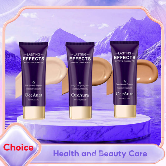 OceAura Full-Coverage Hydrating Concealer Foundation | 74g Concealer Foundation Peaceful Pleasures Health and Wellness