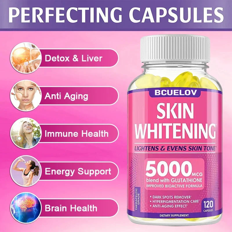 L-Glutathione 5000mcg Brightening & Antioxidant Capsules