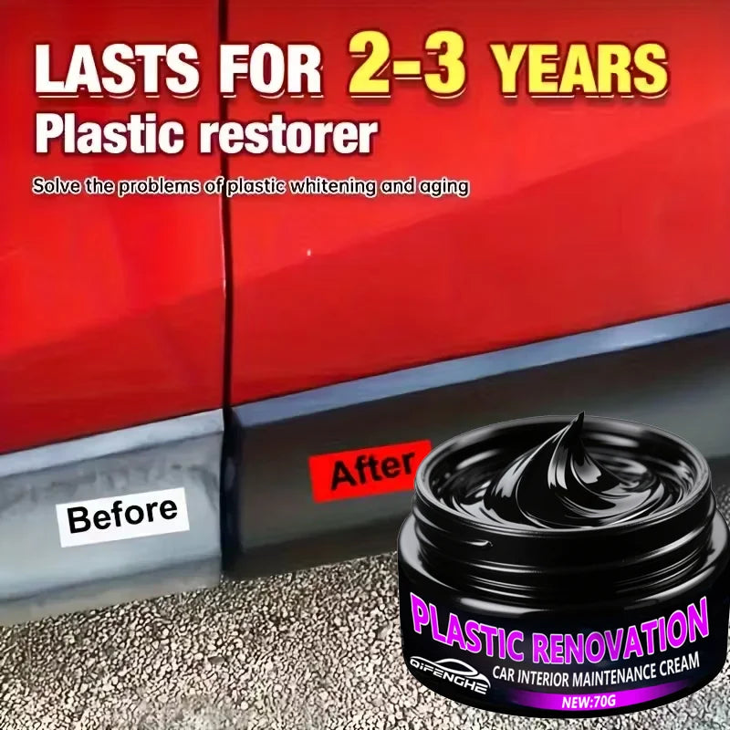 Tire Shine & Trim Repair Paste – UV Protection, 5-Min Fix