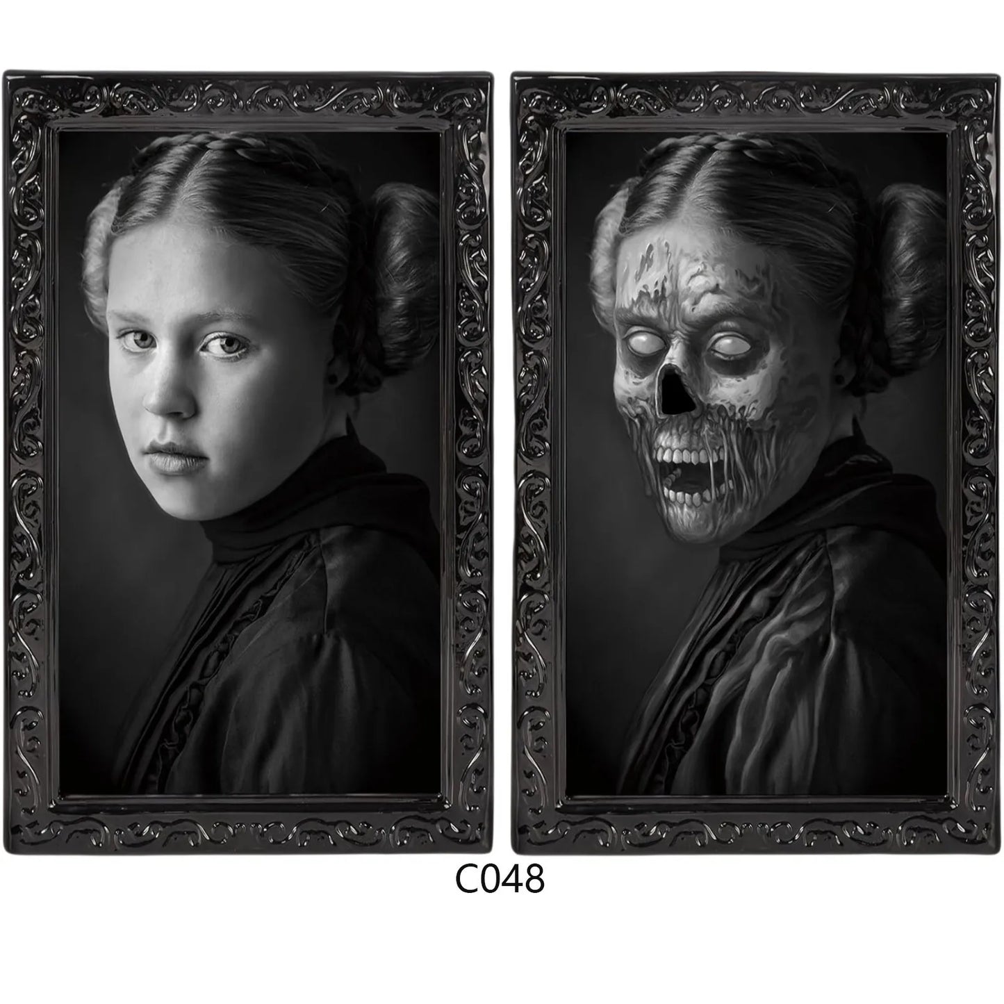 Halloween 3D Changing Face Portrait | Gothic Horror Wall Decor Halloween Wall Decor Peaceful Pleasures Health and Wellness A One Size