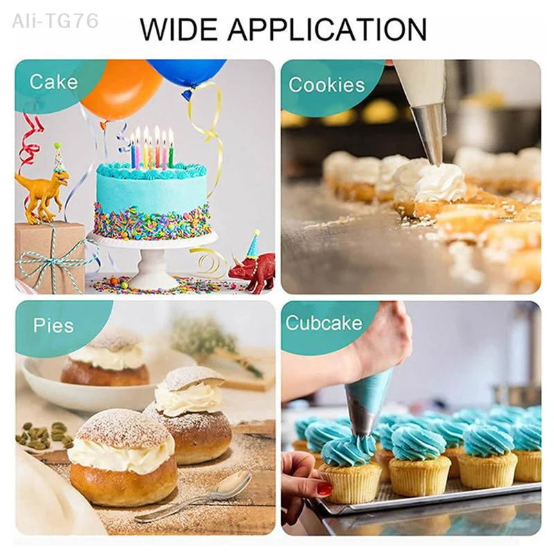 5-Piece Large Stainless Steel Cake Piping Tips Set
