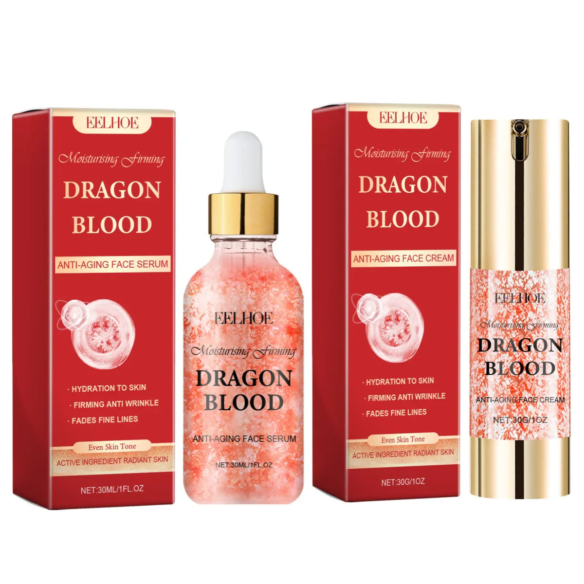 EELHOE Dragon Blood Cream Set – Anti-Aging Firming Serum
