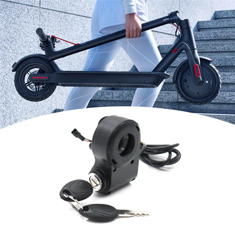E-Bike Lgnition Lock Key Thumb Throttle Switch Power for KUGOO M4 M5/Xiao Mi M365 Universal Electric Scooter Accessories Peaceful Pleasures Health and Wellness