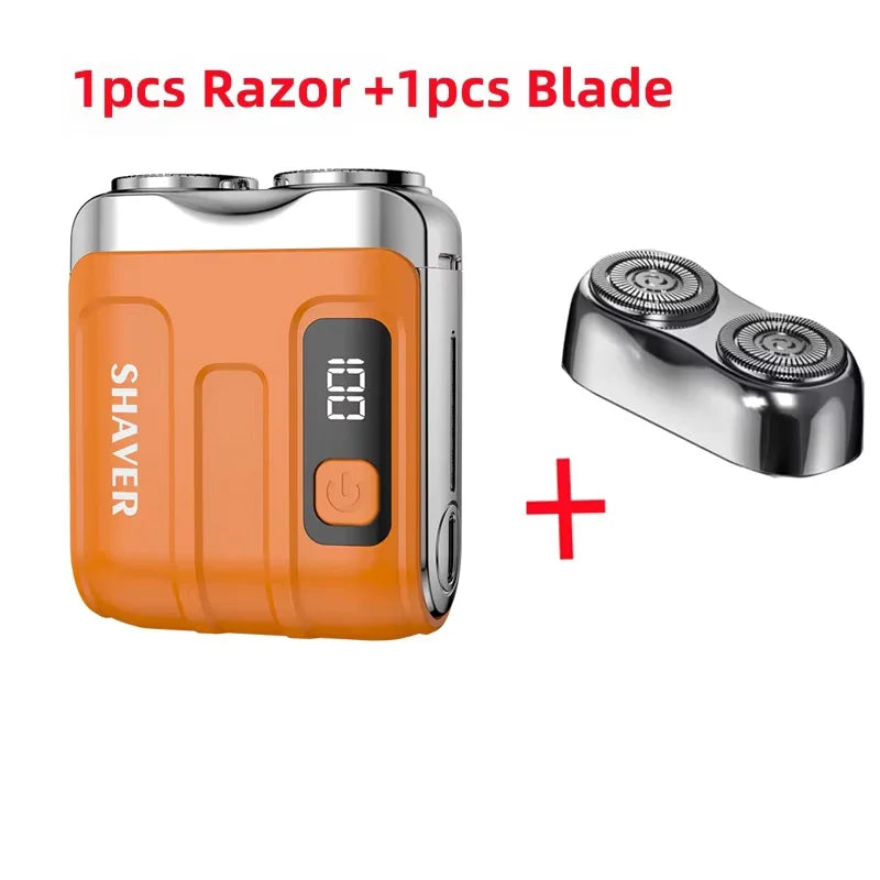 XMSJ Mini Rotary Electric Shaver | Dual Blade Rechargeable Trimmer