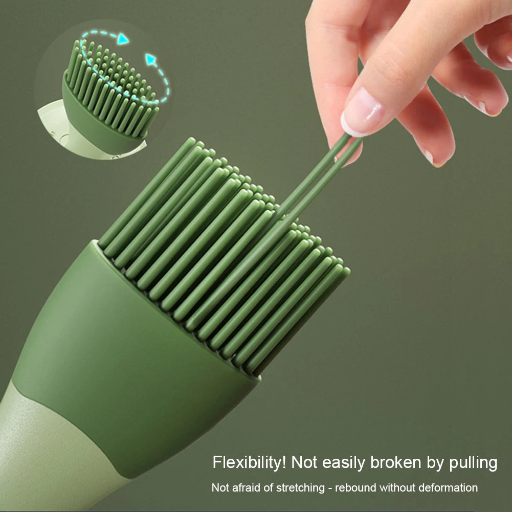3-in-1 Silicone Basting Brush with Oil Bottle & Lid Silicone Basting Brush Peaceful Pleasures Health and Wellness