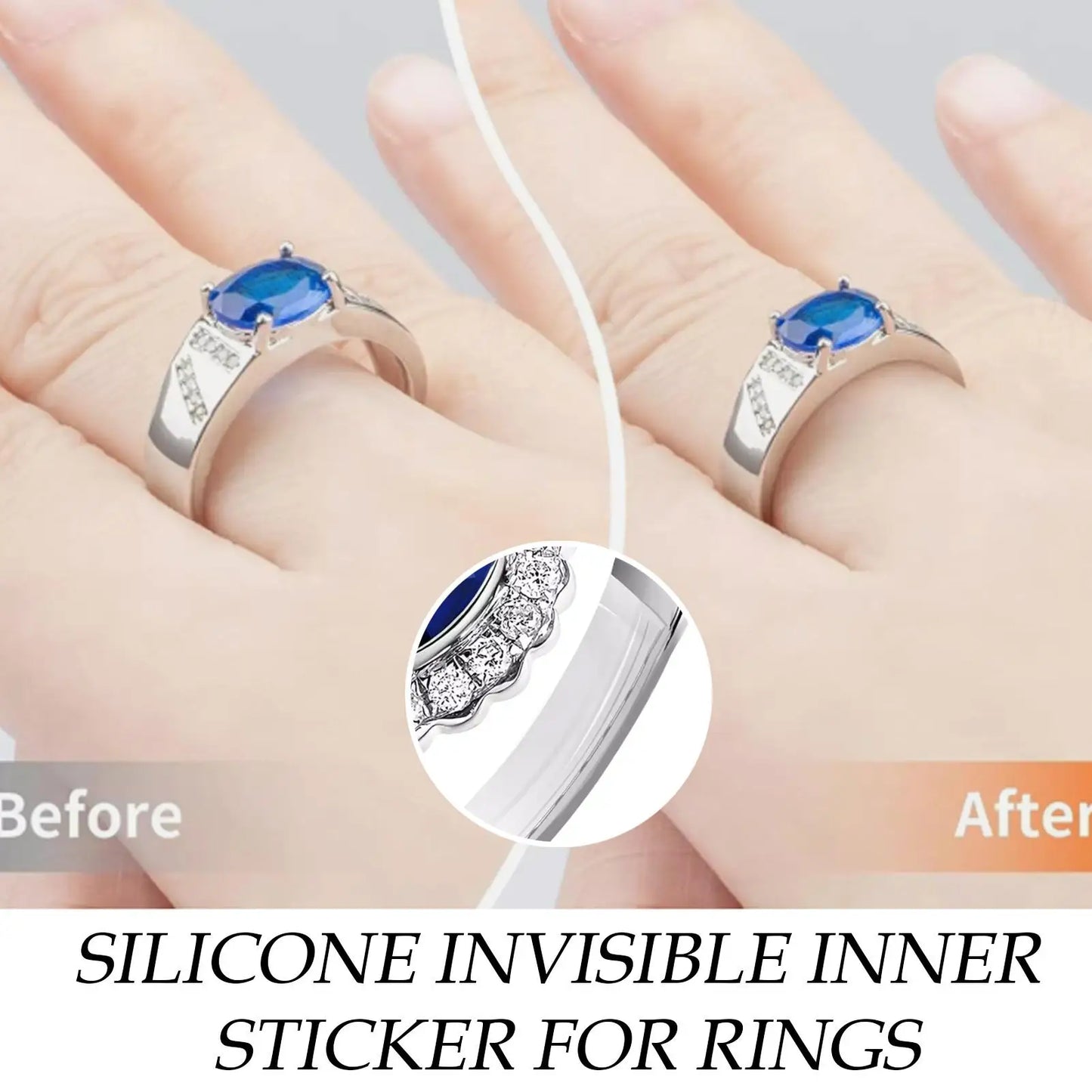 Silicone Ring Size Adjuster Stickers – Invisible Resizer 19pc