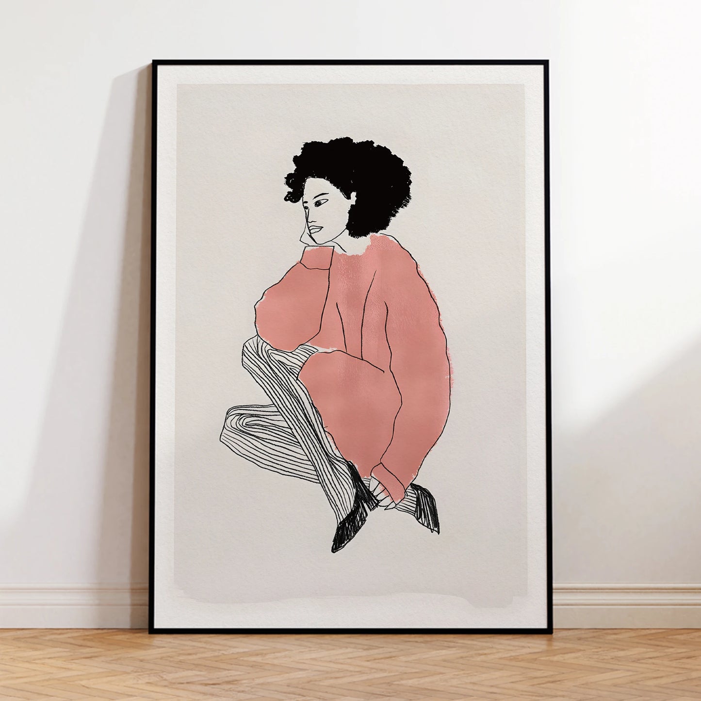 Modern Abstract Fashion Girl Canvas Wall Art Print | Home Decor