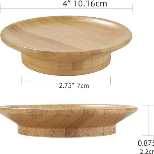 Reusable Bamboo Cup Lid for Red Wine and Food Platters Packaging with Splash-proof Function Bamboo Cup Lid Coasters 10.16*7cm Peaceful Pleasures Health and Wellness
