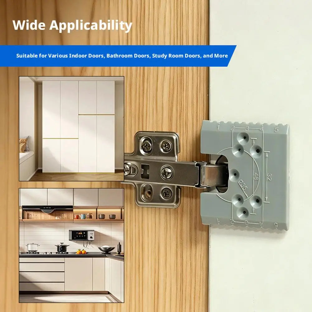 Magnetic 2mm Hinge Stop Plate For Cabinet Doors Quick Installation Positioning Fixing Plate Woodworking Hinge Installation Aid Peaceful Pleasures Health and Wellness