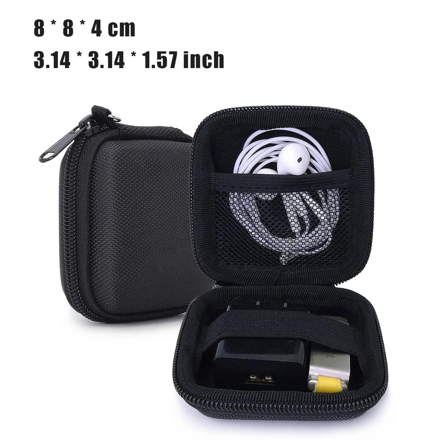 Leather Digital Gadget Organizer Bag | Cables, Earphones & More