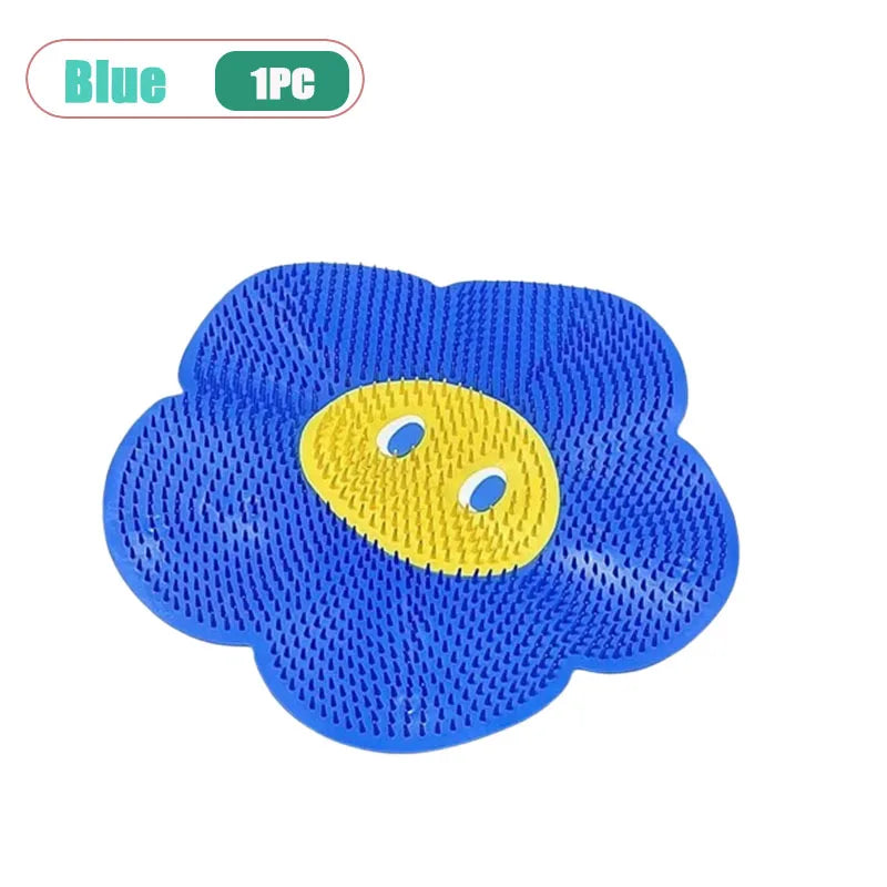 Flower Silicone Foot Scrub Mat – Non-Slip Shower Massage Pad