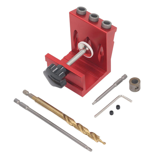 Pocket Hole Jig Aluminum Alloy Dowel System Woodworking DIY Projects Peaceful Pleasures Health and Wellness Default Title