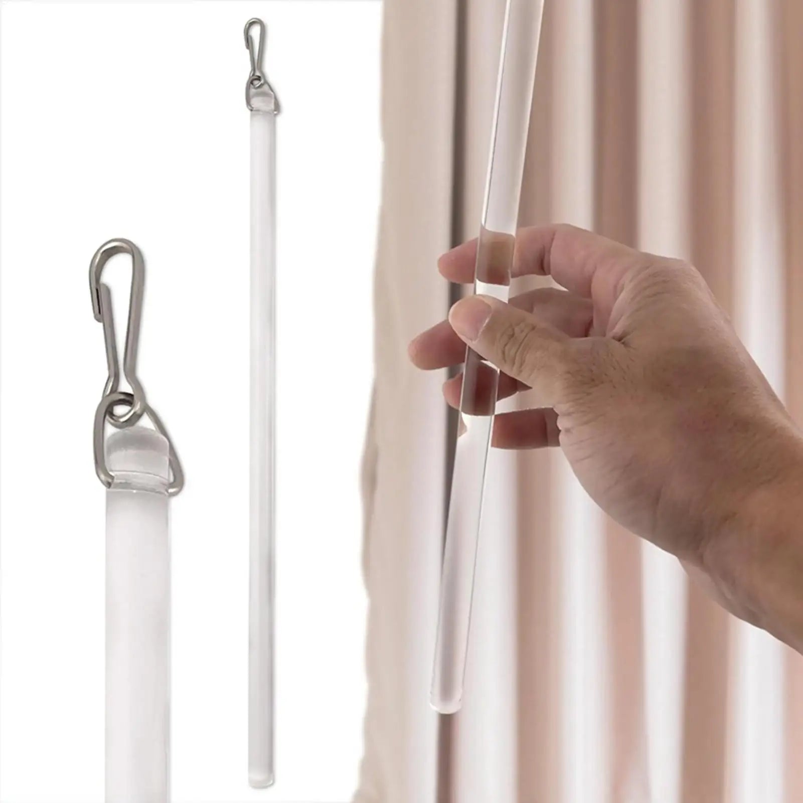 Invisible Curtain Hook & Pull Wand Extendable Telescopic Rod for Opening Blinds & Reaching High Places, Home Organization Tool Peaceful Pleasures Health and Wellness