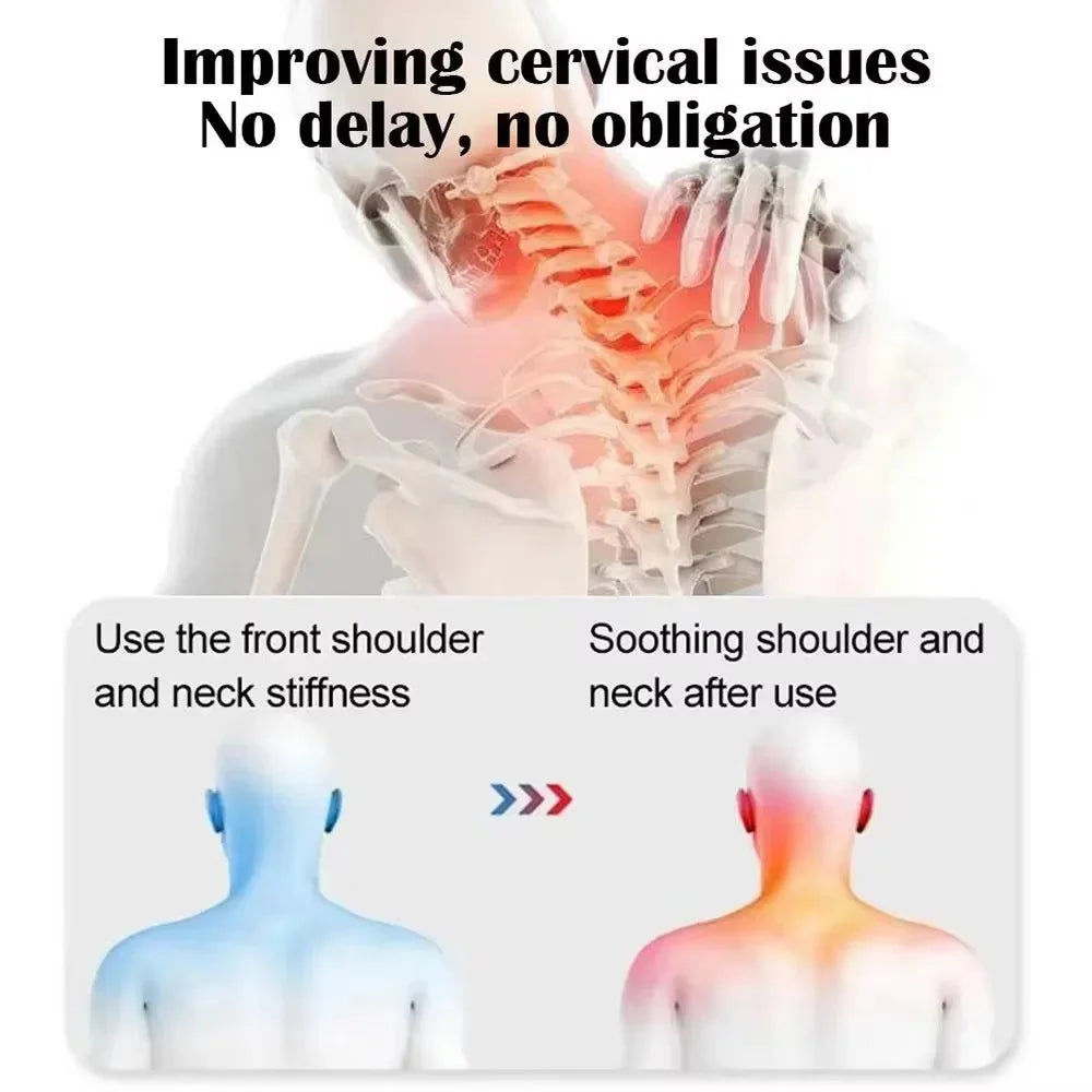 Electric Massage Pillow Heating Vibration Neck Massage Relieves Muscle Tension Protect Cervical Spine Help Solve Sleep Problems Peaceful Pleasures Health and Wellness
