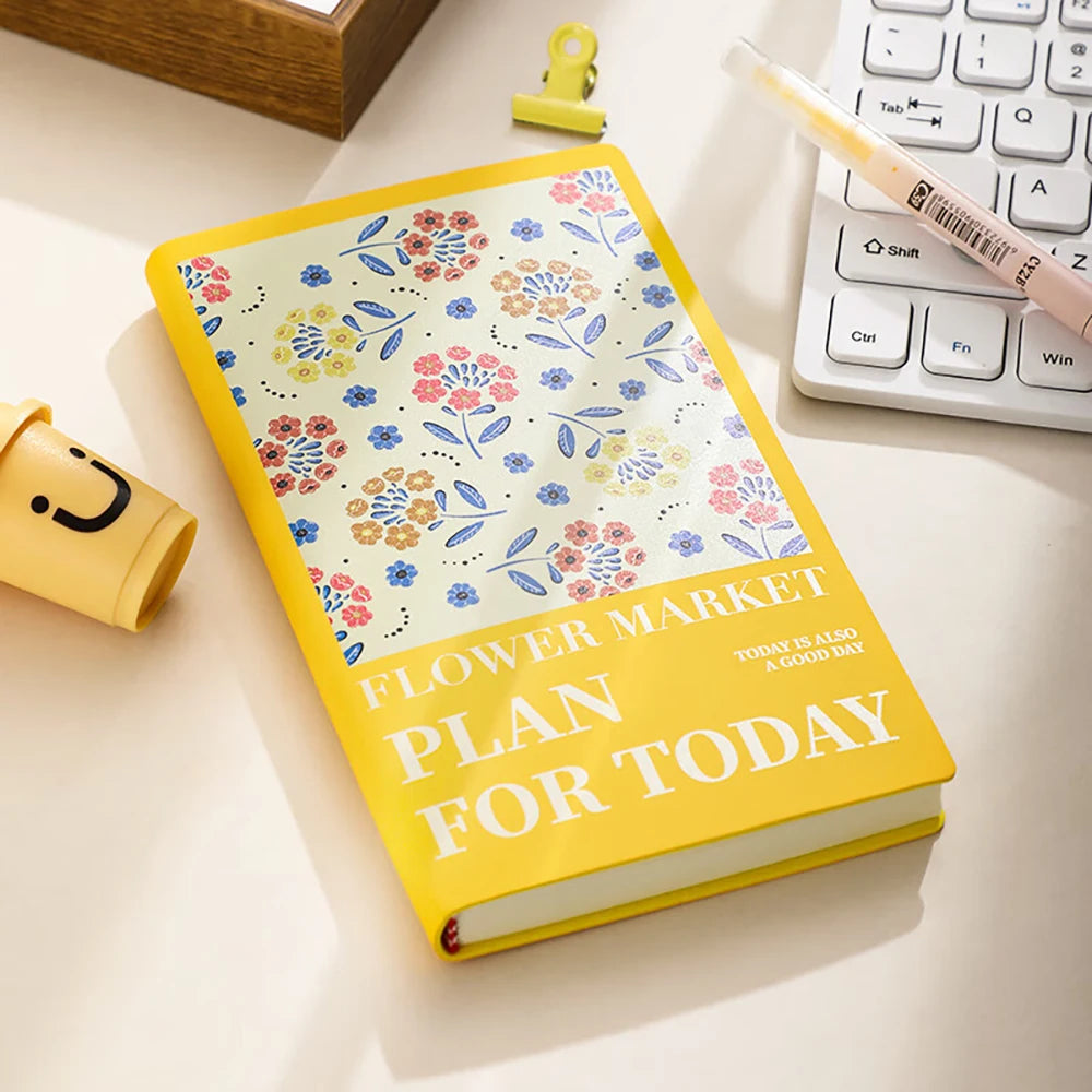 A6 Flower Handbook Blank Notebook Portable Daily Planning Beauty