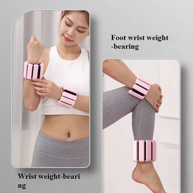 A Pair 2lb Wearable Bracelet Weight Silicone Waterproof Bracelet Ankle Weight for Wrist Strength Training Wristband Equipment Peaceful Pleasures Health and Wellness