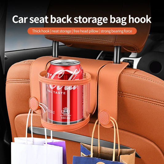 Car Headrest Cup Holder & Backseat Organizer with Hooks Backseat Car Organizer Oasis Select