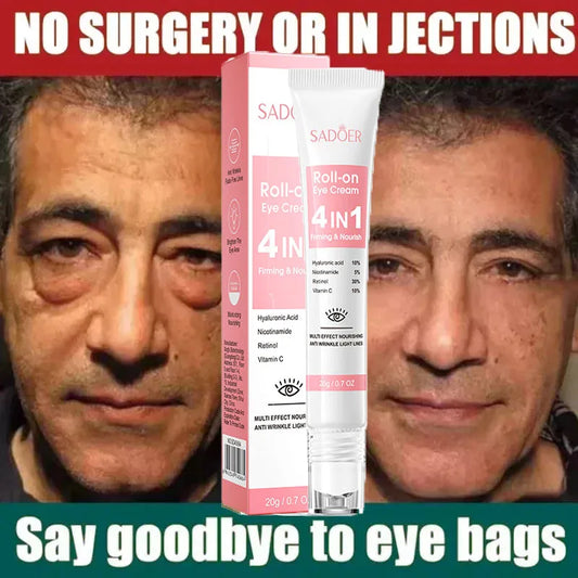 Instant Eye Bag Removal Cream Retinol Anti-Wrinkle Fade Fine Lines Firming Skin Anti Dark Circle Puffiness Brighten Eye Care Peaceful Pleasures Health and Wellness