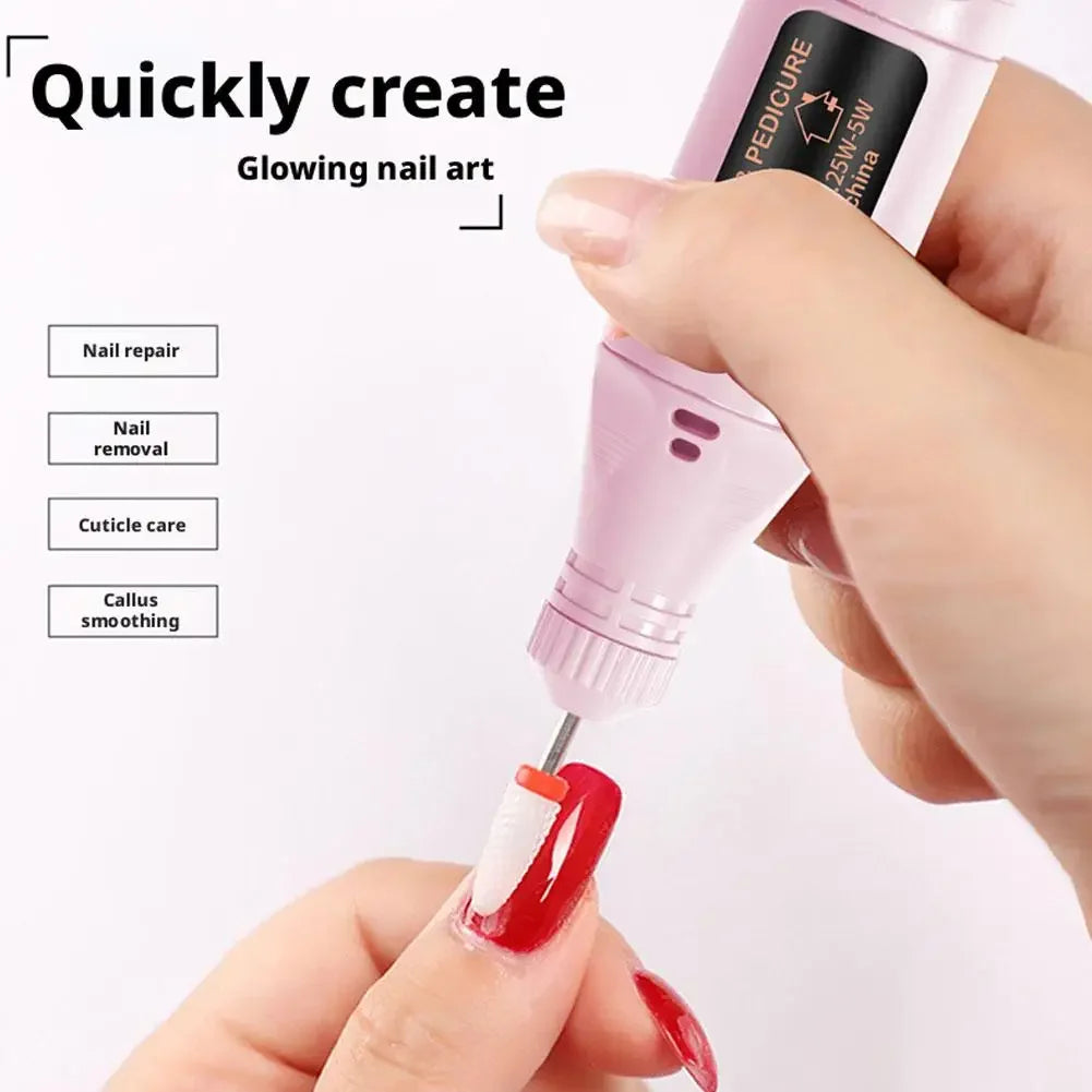Rechargeable Electric Nail Drill & File Set – 6 Bits Peaceful Pleasures Health and Wellness