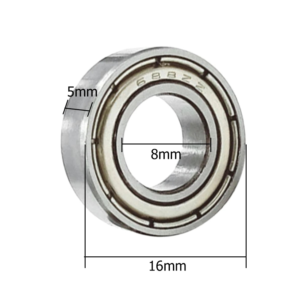 10-Pack ABEC-7 Carbon Steel Ball Bearings 688ZZ – 8x16x5mm | Skateboard, Scooter & 3D Printer Ball Bearings Peaceful Pleasures Health and Wellness