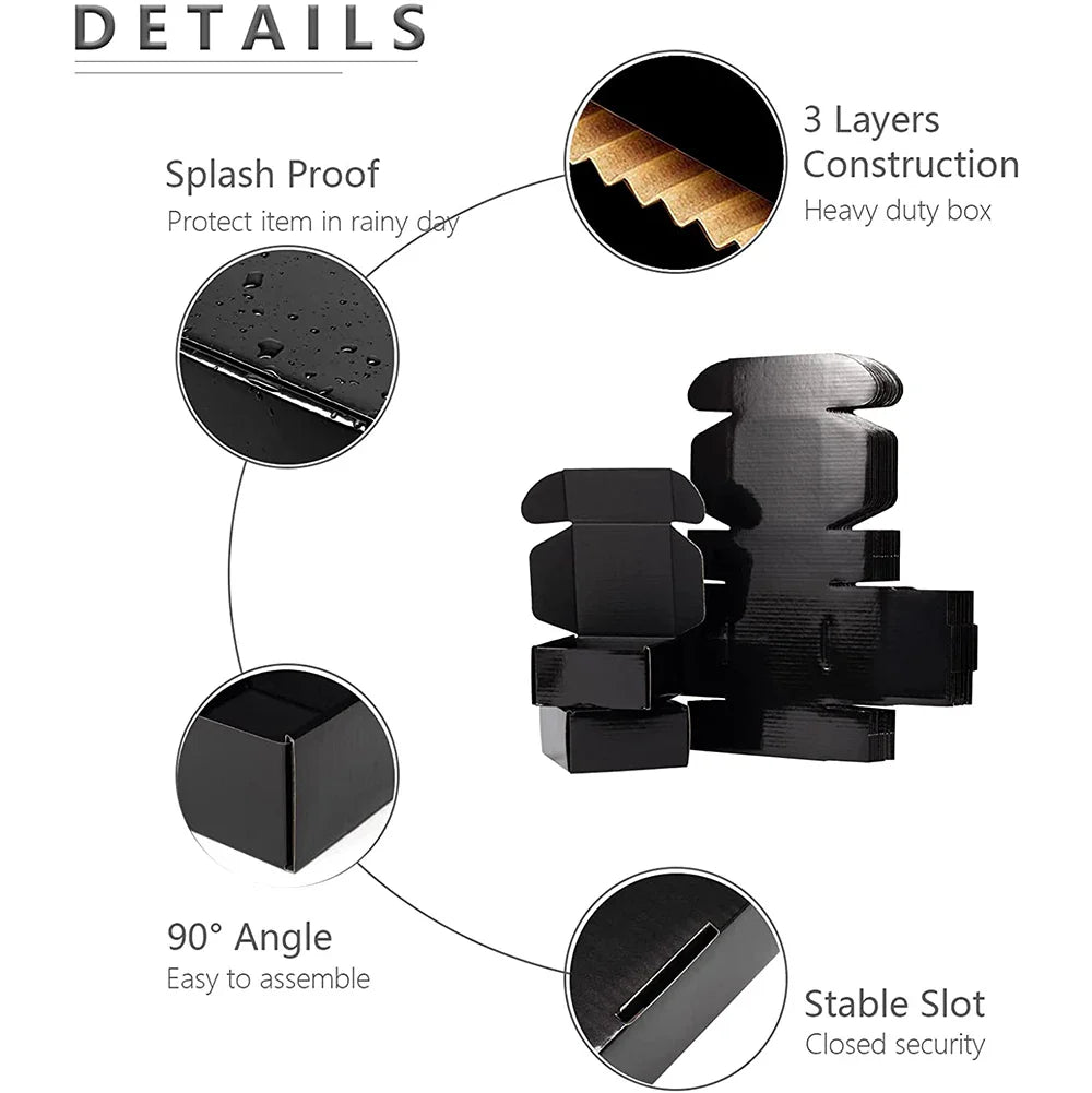 Black Corrugated Mailer Boxes | Small Business Shipping & Gifts