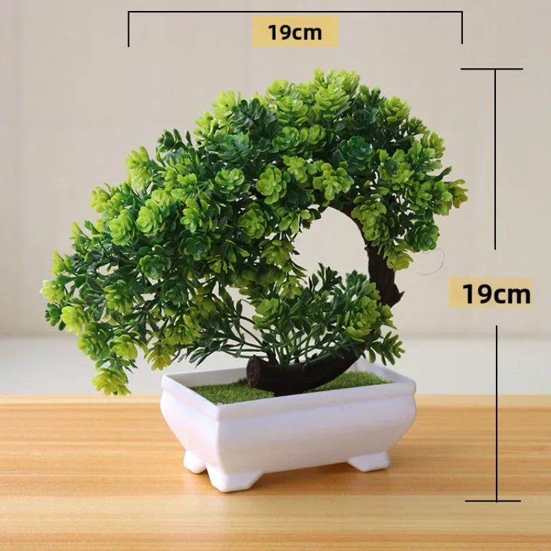 Artificial Potted Mini Tree | Fake Plant for Home & Desk Decor