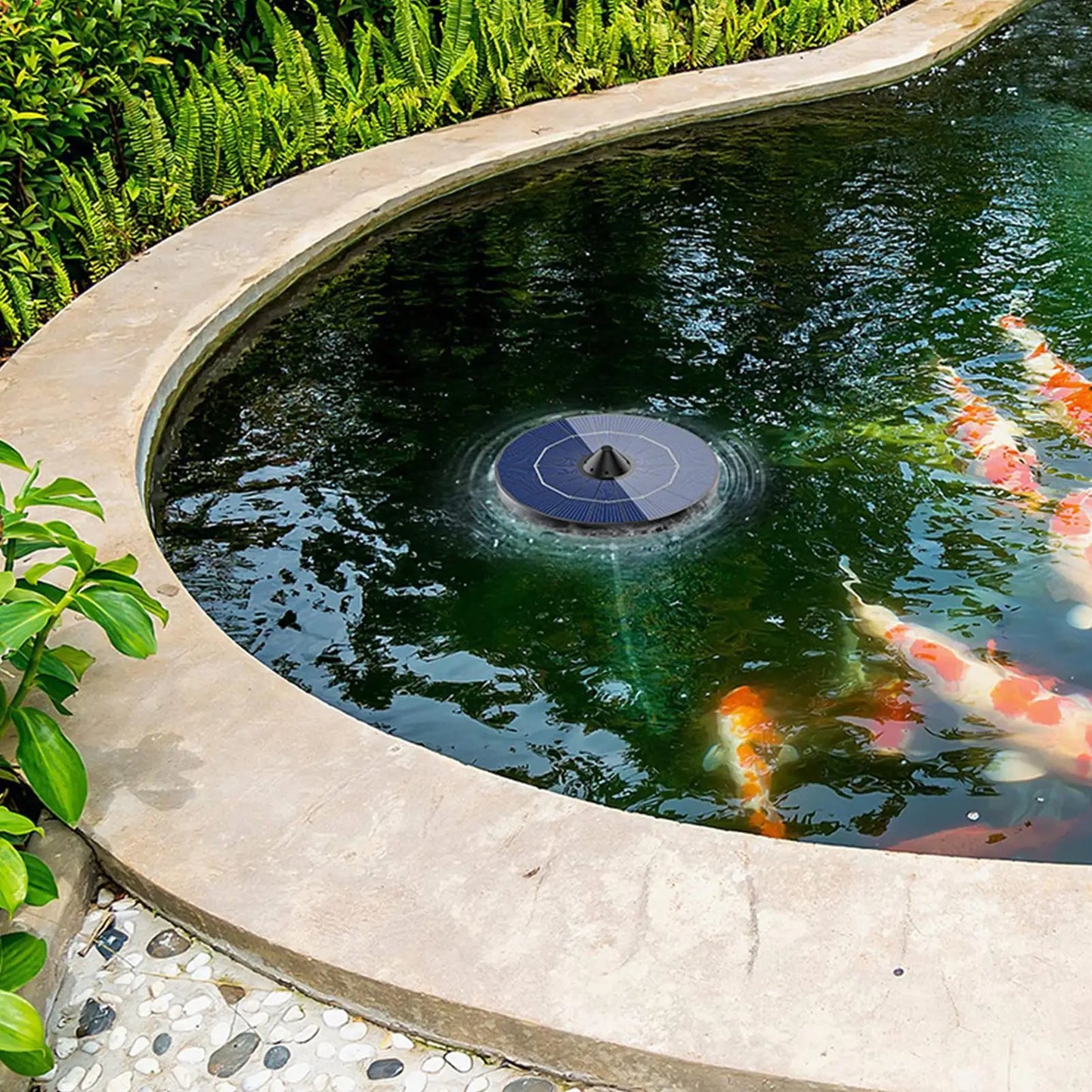 2.5W Solar Floating Pond Aerator with Air Hose & Bubble Stone