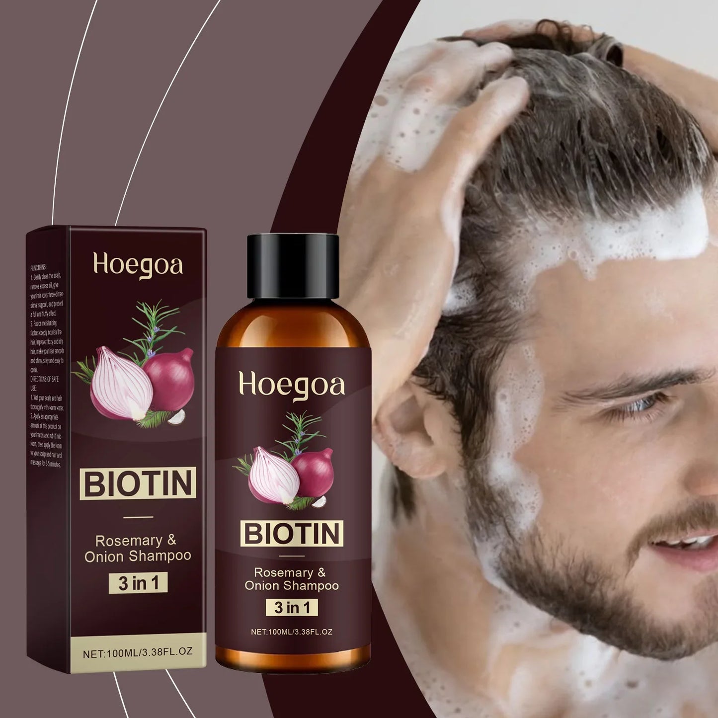 HOEGOA Red Onion Shampoo – Scalp Repair & Anti-Dandruff