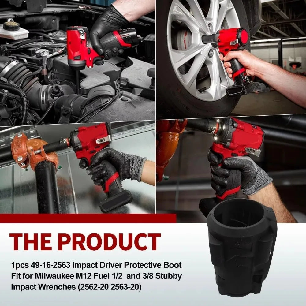 Rubber Boot for Milwaukee M12 1/2 & 3/8 Stubby Impact Wrench