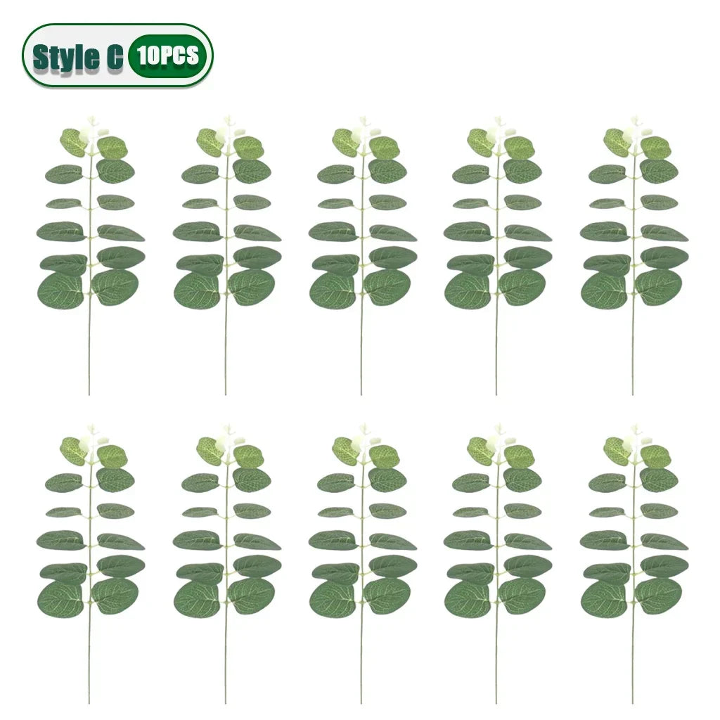 Artificial Eucalyptus Stems – 3 Styles Silver Dollar Leaf Picks