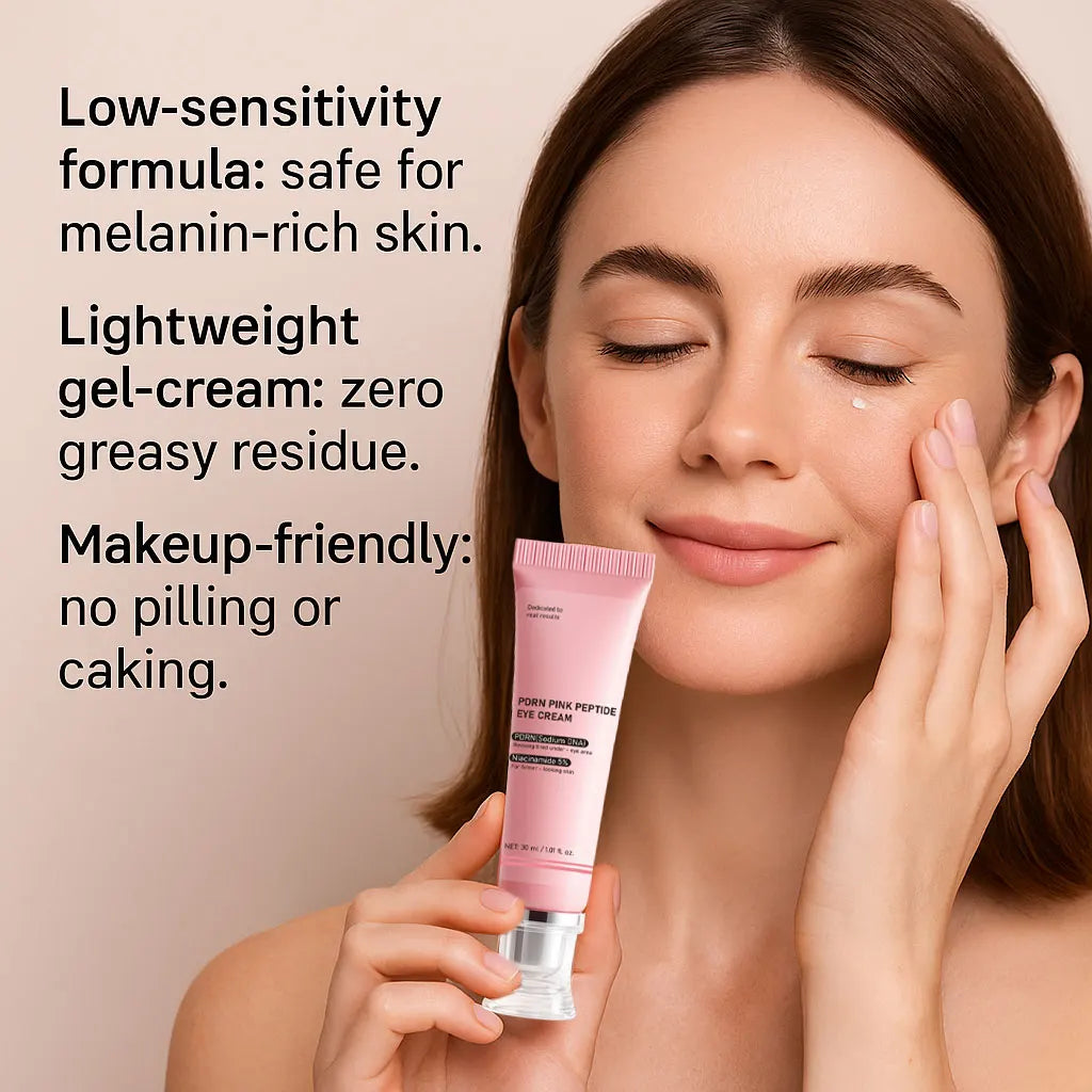 PDRN Pink Peptide Eye Cream 30ml for Women Reduces Dark Circles & Wrinkles, Lifting and Firming, Deep Moisturizing Peaceful Pleasures Health and Wellness