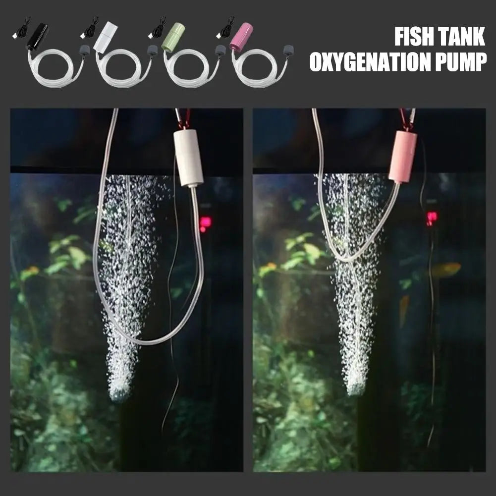 Portable Mini Fish Tank Oxygen Pump for Aquariums Peaceful Pleasures Health and Wellness